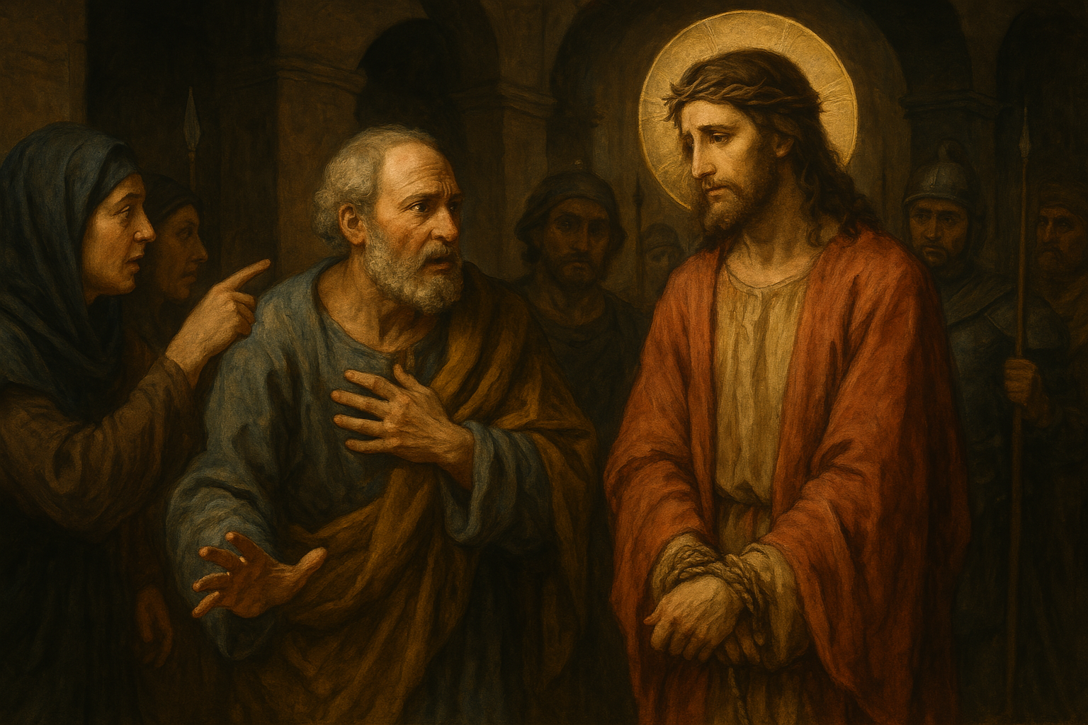 Jesús es negado por Pedro